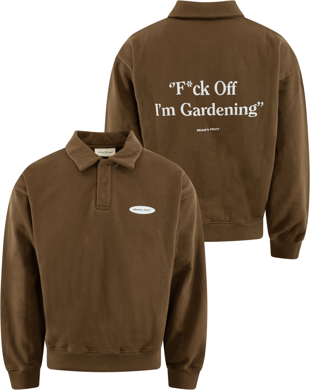 Bram's Fruit Heren F Off I'M Gardening Polo Swea Bruin