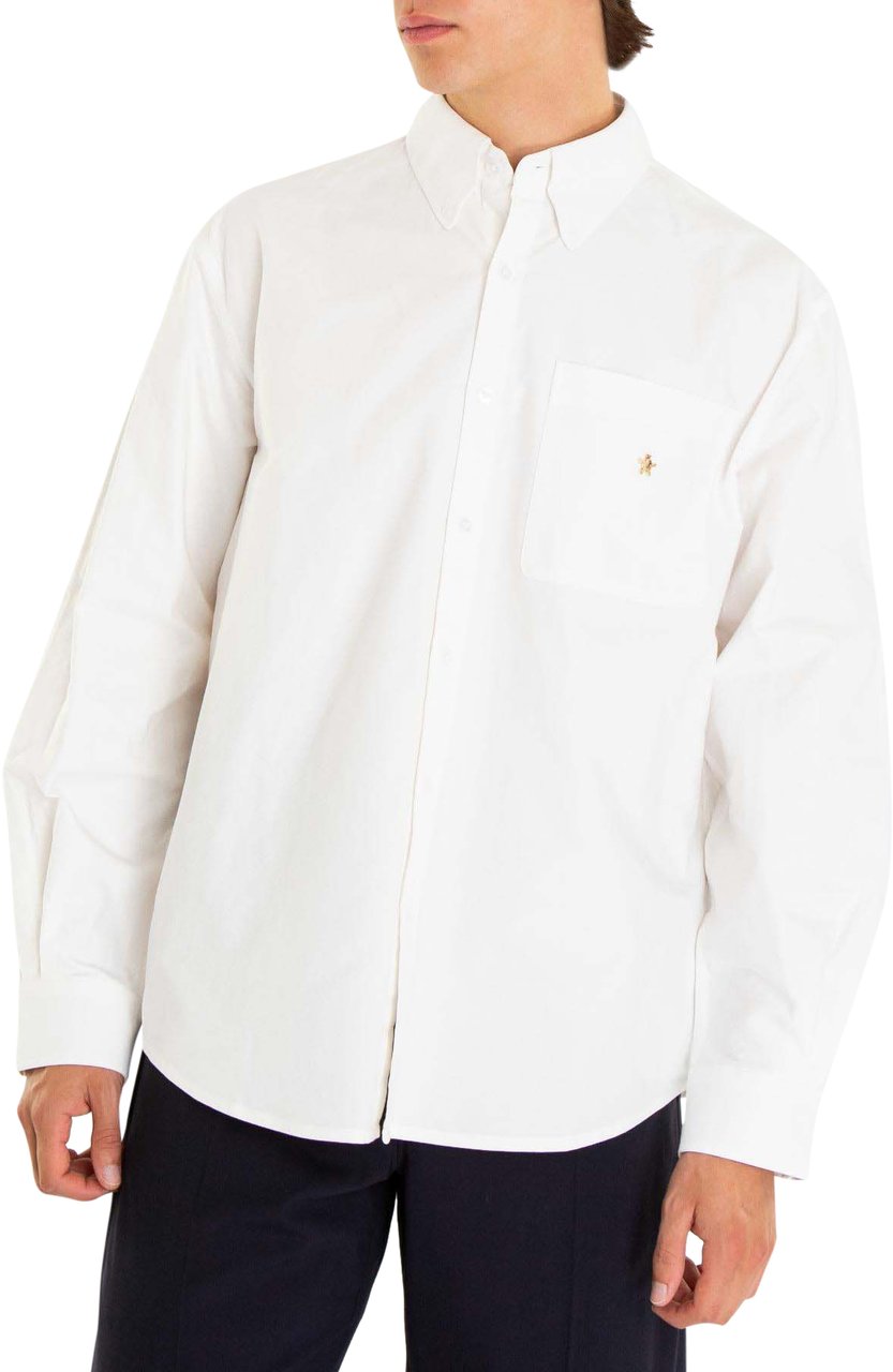 Bram's Fruit Heren Gold Lemon Oxford Shirt Wit