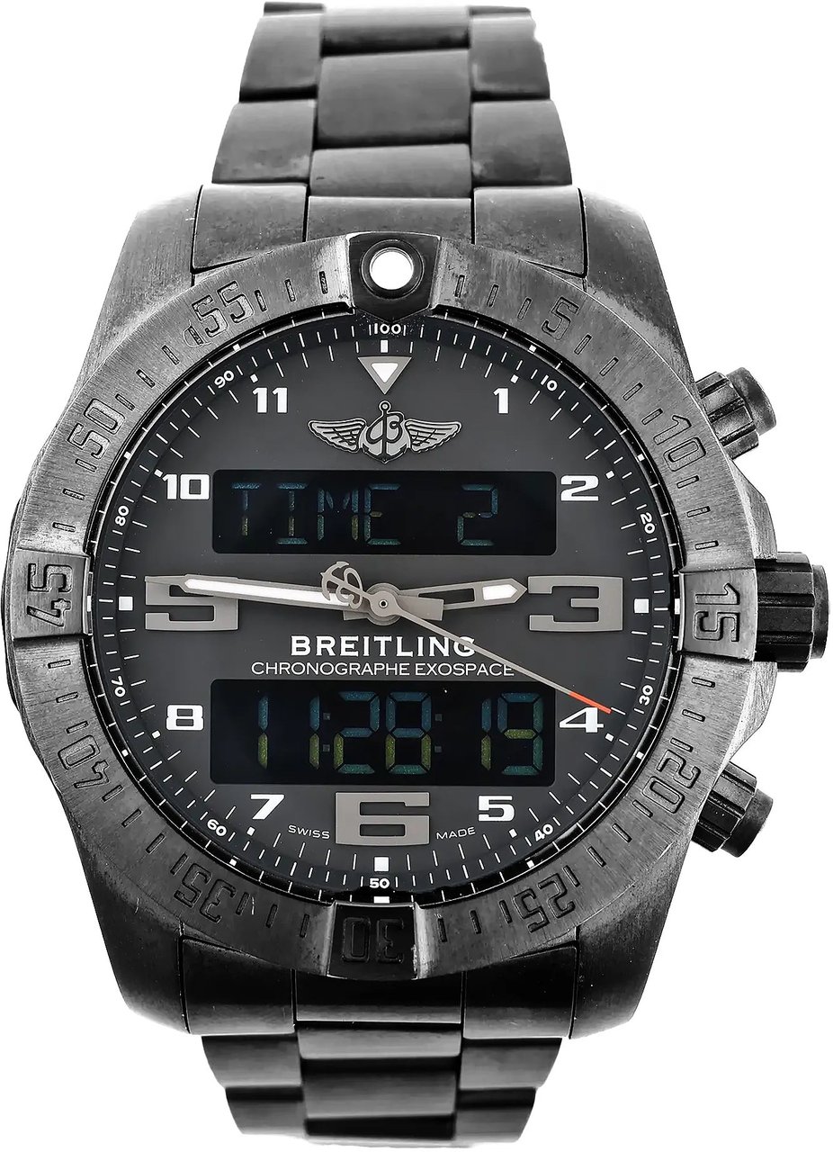 Breitling Breitling Exo space VB5510H1/BE45 6086912 TI AT Digital Black Face Watch Zwart