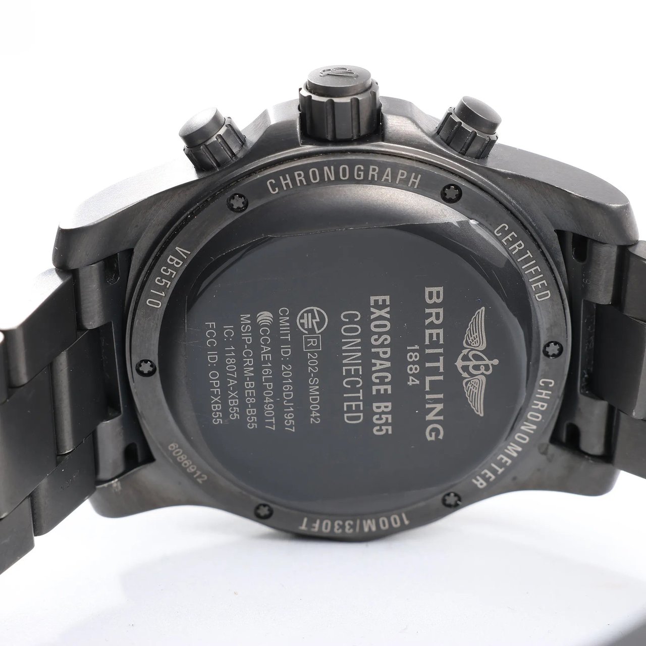 Breitling Breitling Exo space VB5510H1/BE45 6086912 TI AT Digital Black Face Watch Zwart