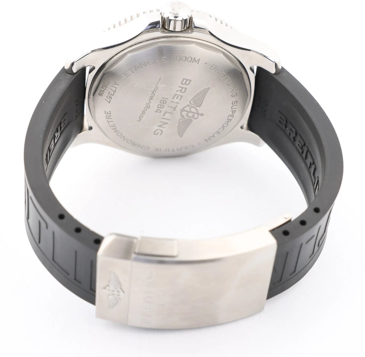 Breitling Breitling Superocean A17367 SS x Rubber AT Watch with Yellow Dial Geel