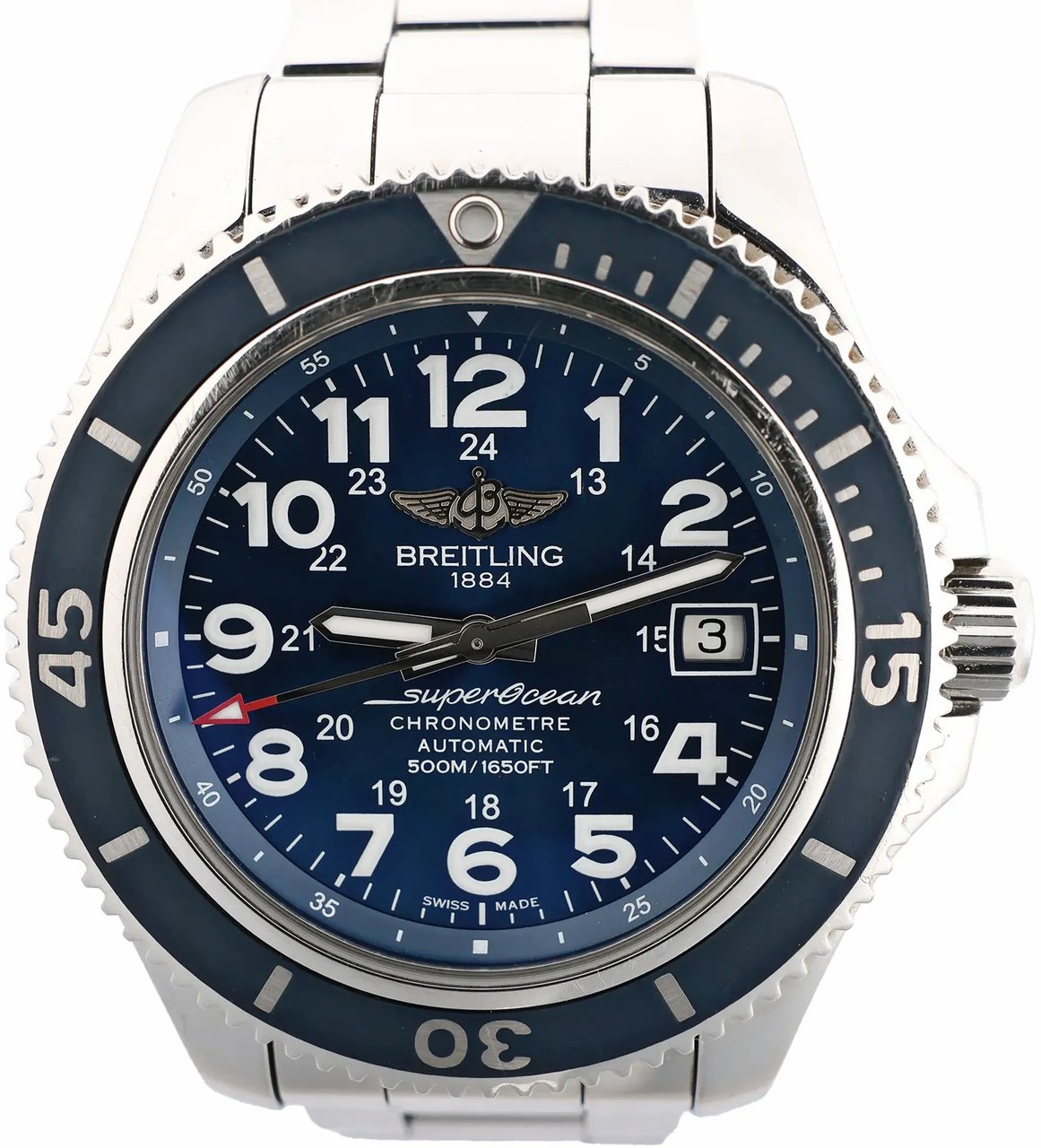 Breitling Breitling Superocean II A17365D1/C915 2915823 SS AT Watch with Blue Dial Blauw