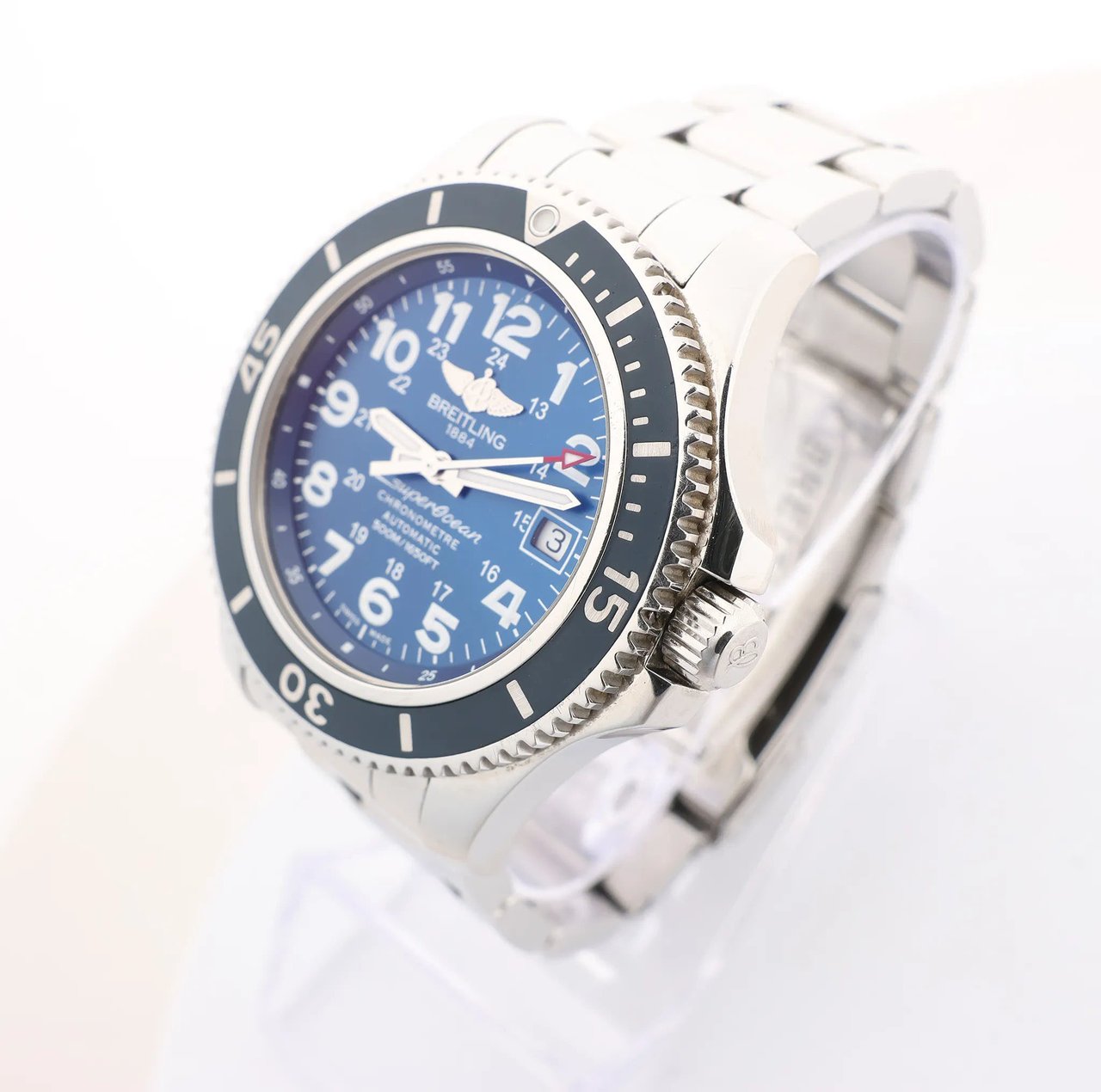 Breitling Breitling Superocean II A17365D1/C915 2915823 SS AT Watch with Blue Dial Blauw