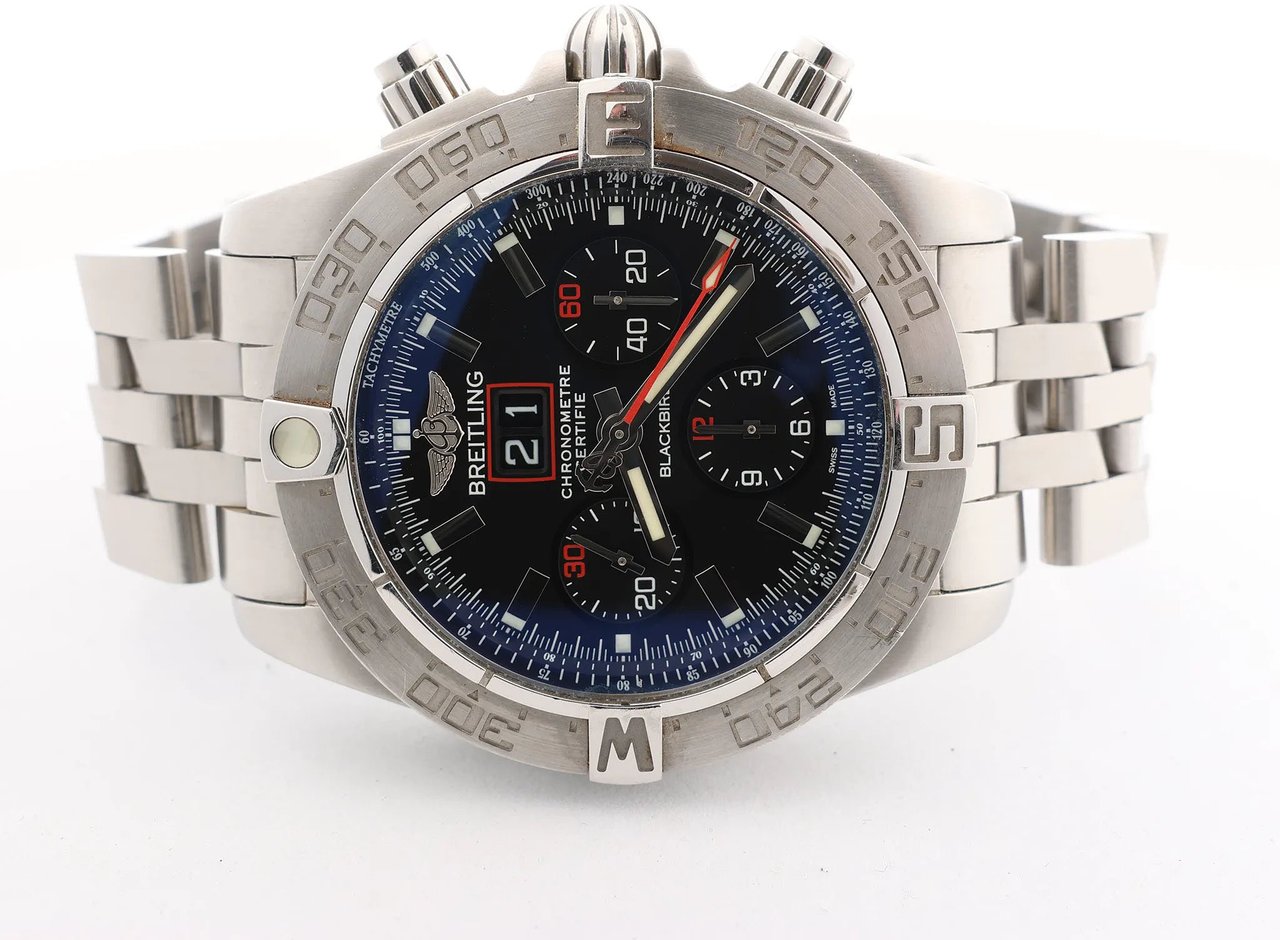 Breitling Breitling Chronomat A440B71PS 2509164 SS AT Watch with Black Dial Zwart