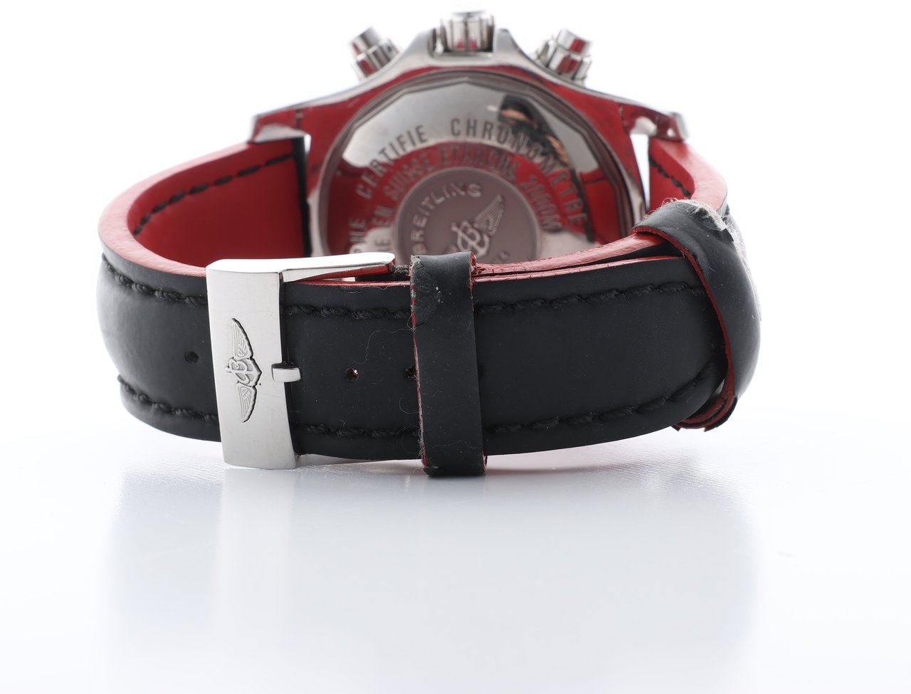 Breitling Breitling Superocean A73310 1322371 SS & Rubber QZ Black Dial Watch Zwart