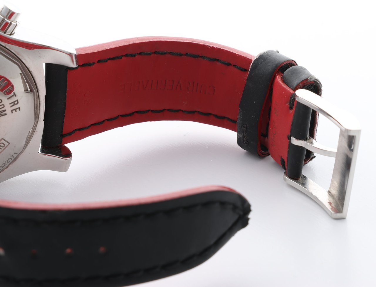 Breitling Breitling Superocean A73310 1322371 SS & Rubber QZ Black Dial Watch Zwart