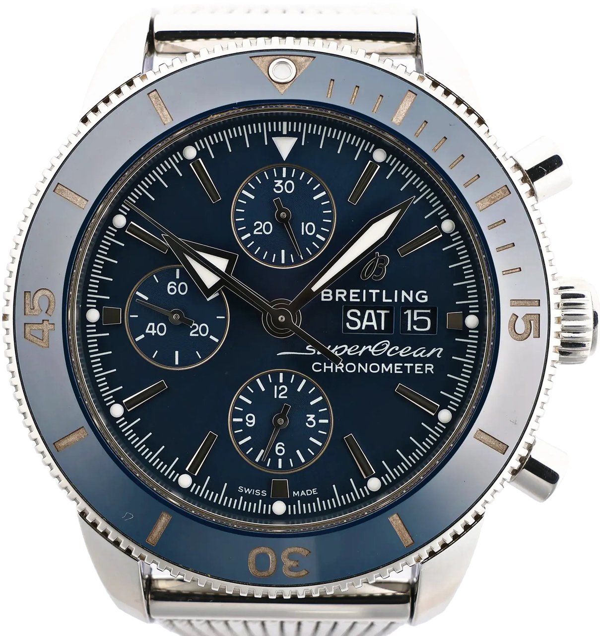 Breitling Breitling Superocean Heritage Chronograph A13313161C1A1 7168412 SS AT Watch with Blue Dial Blauw