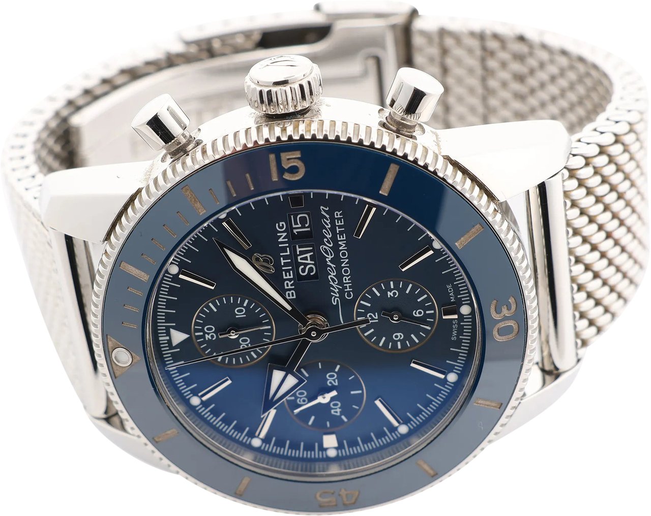 Breitling Breitling Superocean Heritage Chronograph A13313161C1A1 7168412 SS AT Watch with Blue Dial Blauw
