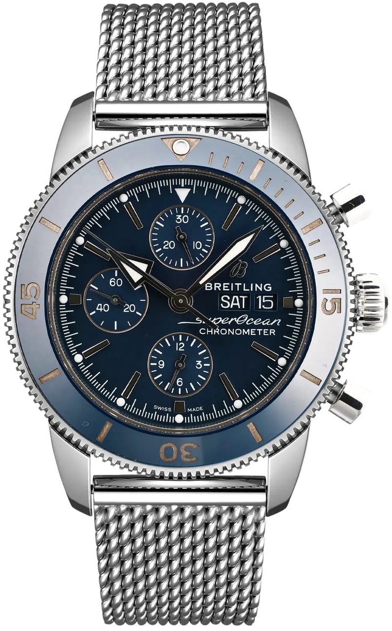 Breitling Superocean Heritage Chronograph A13313161C1A1 7168412 SS AT Watch with Blue Blauw