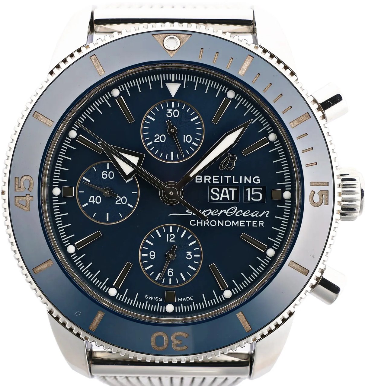 Breitling Superocean Heritage Chronograph A13313161C1A1 7168412 SS AT Watch with Blue Blauw