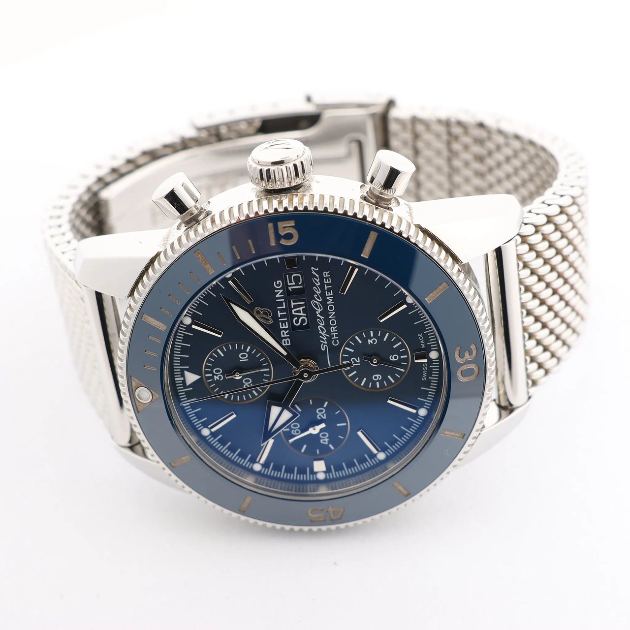 Breitling Superocean Heritage Chronograph A13313161C1A1 7168412 SS AT Watch with Blue Blauw