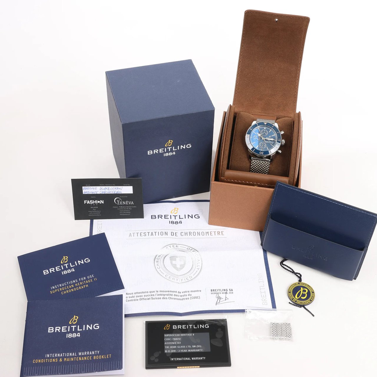Breitling Superocean Heritage Chronograph A13313161C1A1 7168412 SS AT Watch with Blue Blauw