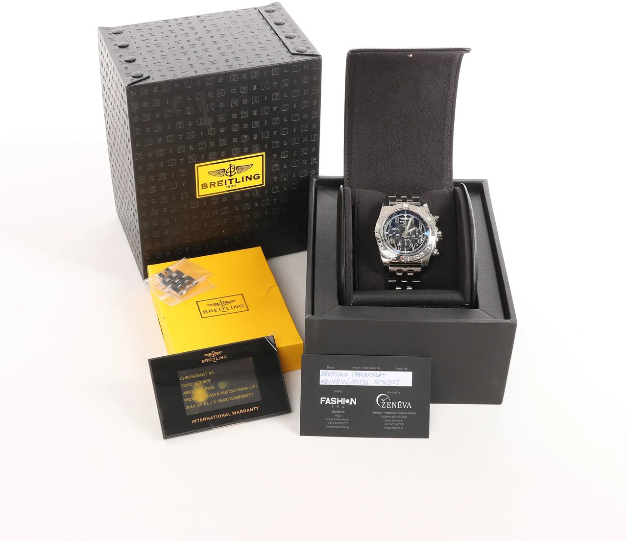 Breitling Chronomat AB011012/B956 3136835 SS AT Watch with Black Dial Zwart