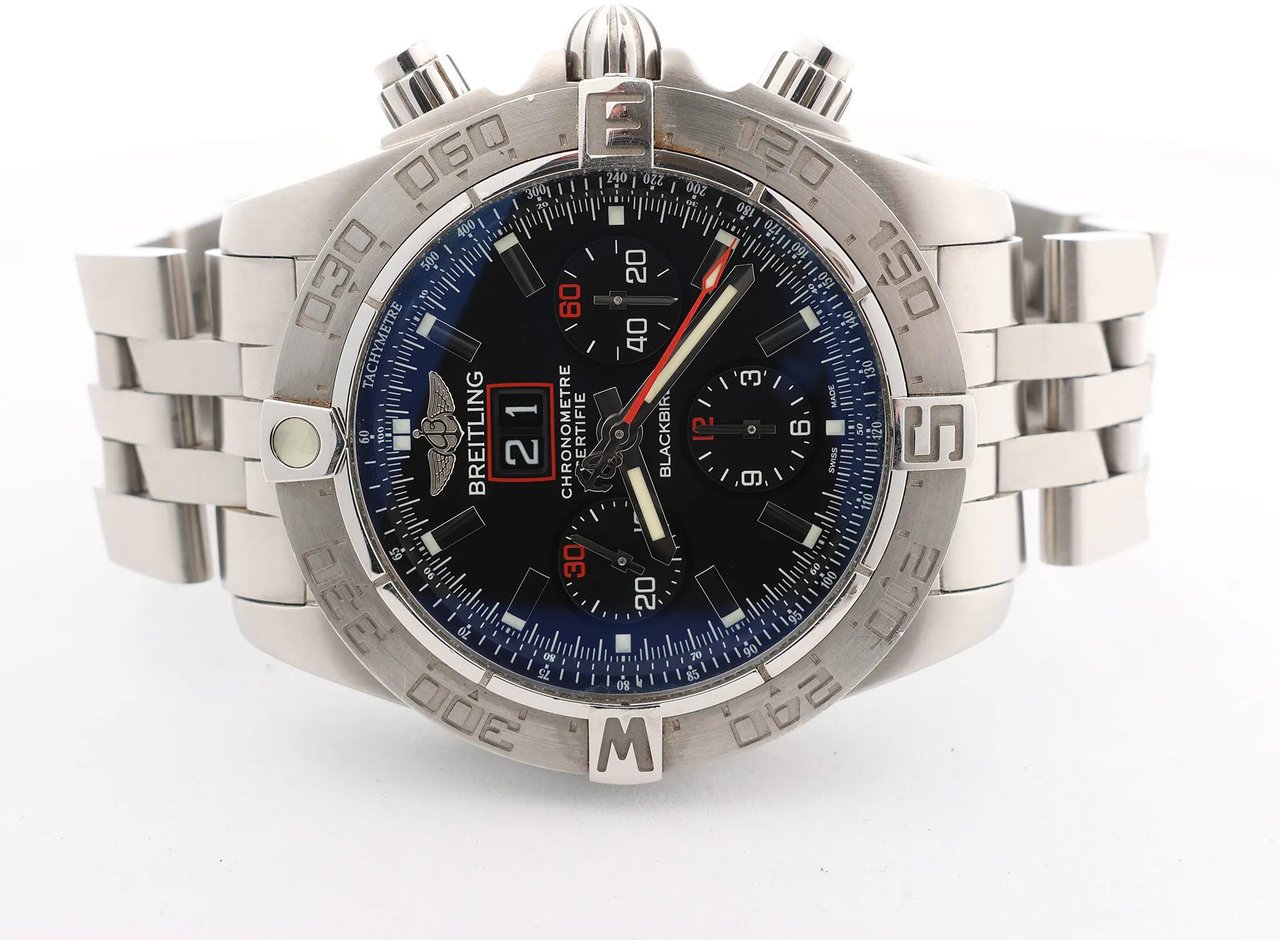 Breitling Chronomat A440B71PS 2509164 SS AT Watch with Black Dial Zwart