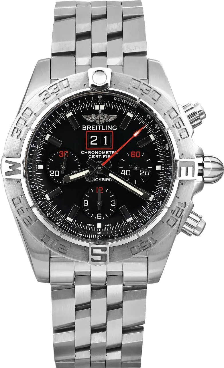 Breitling Chronomat A440B71PS 2509164 SS AT Watch with Black Dial Zwart