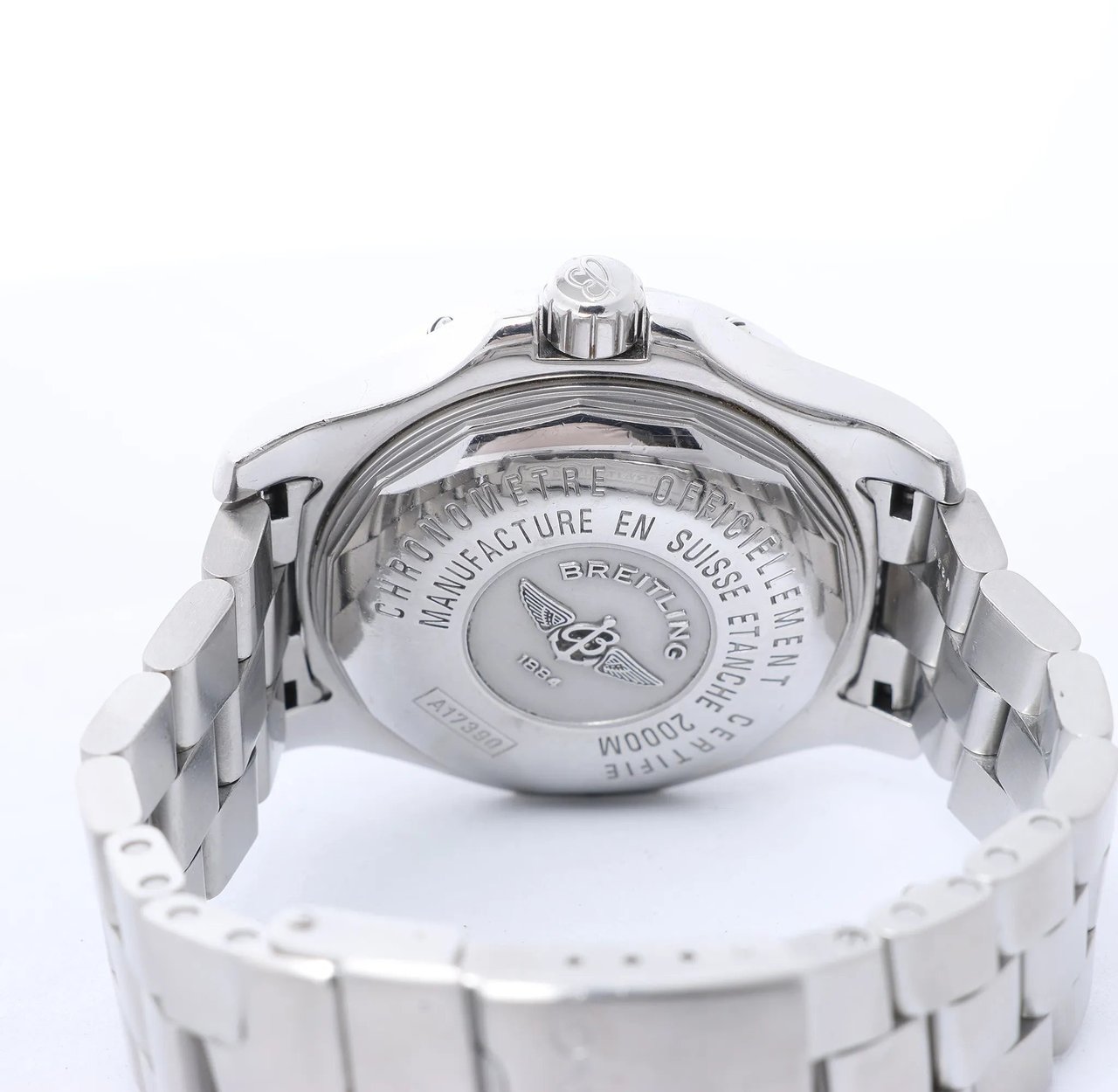Breitling Superocean A17390 1205290 SS AT Watch with Black Dial Zwart
