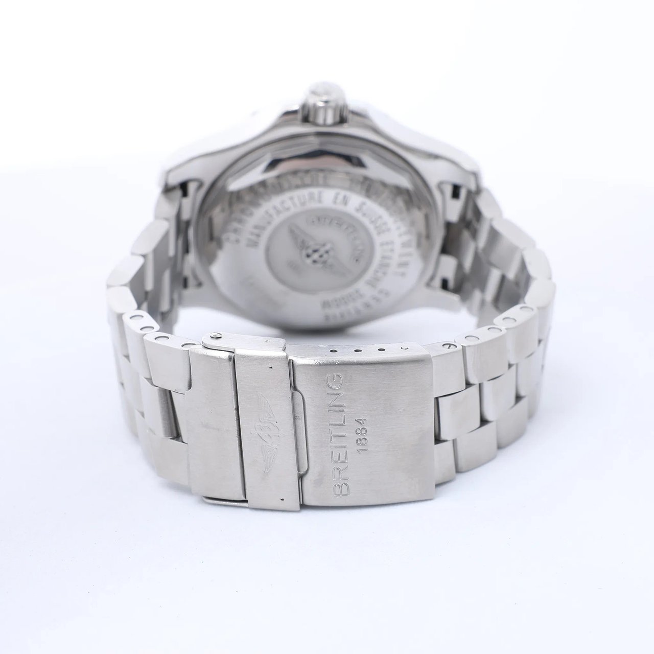 Breitling Superocean A17390 1205290 SS AT Watch with Black Dial Zwart