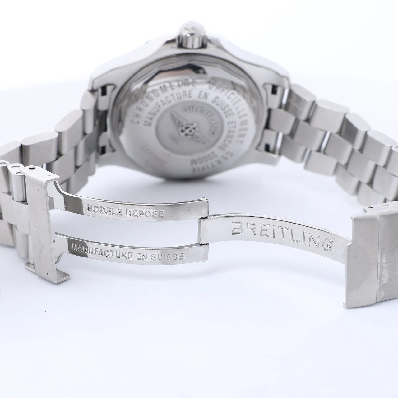 Breitling Superocean A17390 1205290 SS AT Watch with Black Dial Zwart