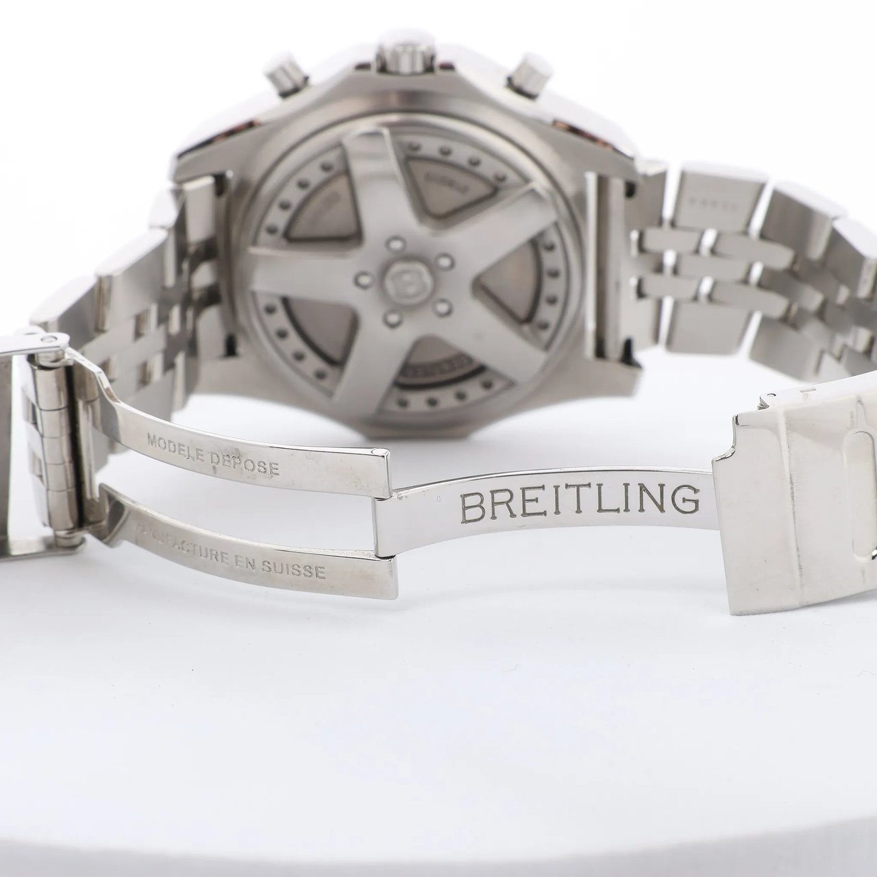 Breitling Bentley A44362 2130273 SS & Rubber AT Watch with Beige Dial Beige