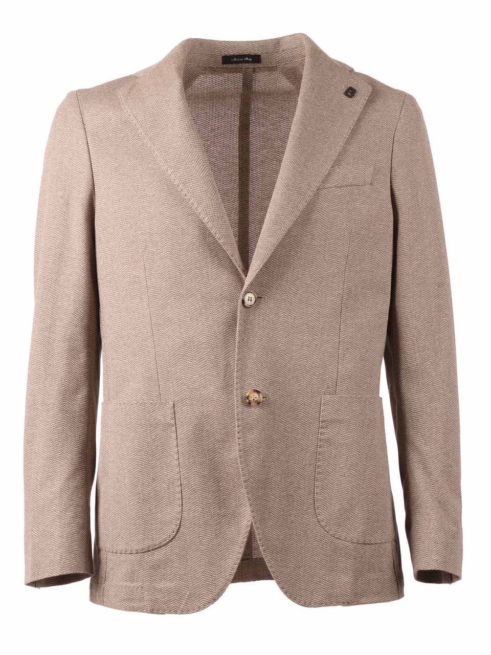 Breras Milano Tailored Cotton Notch Blazer Roze