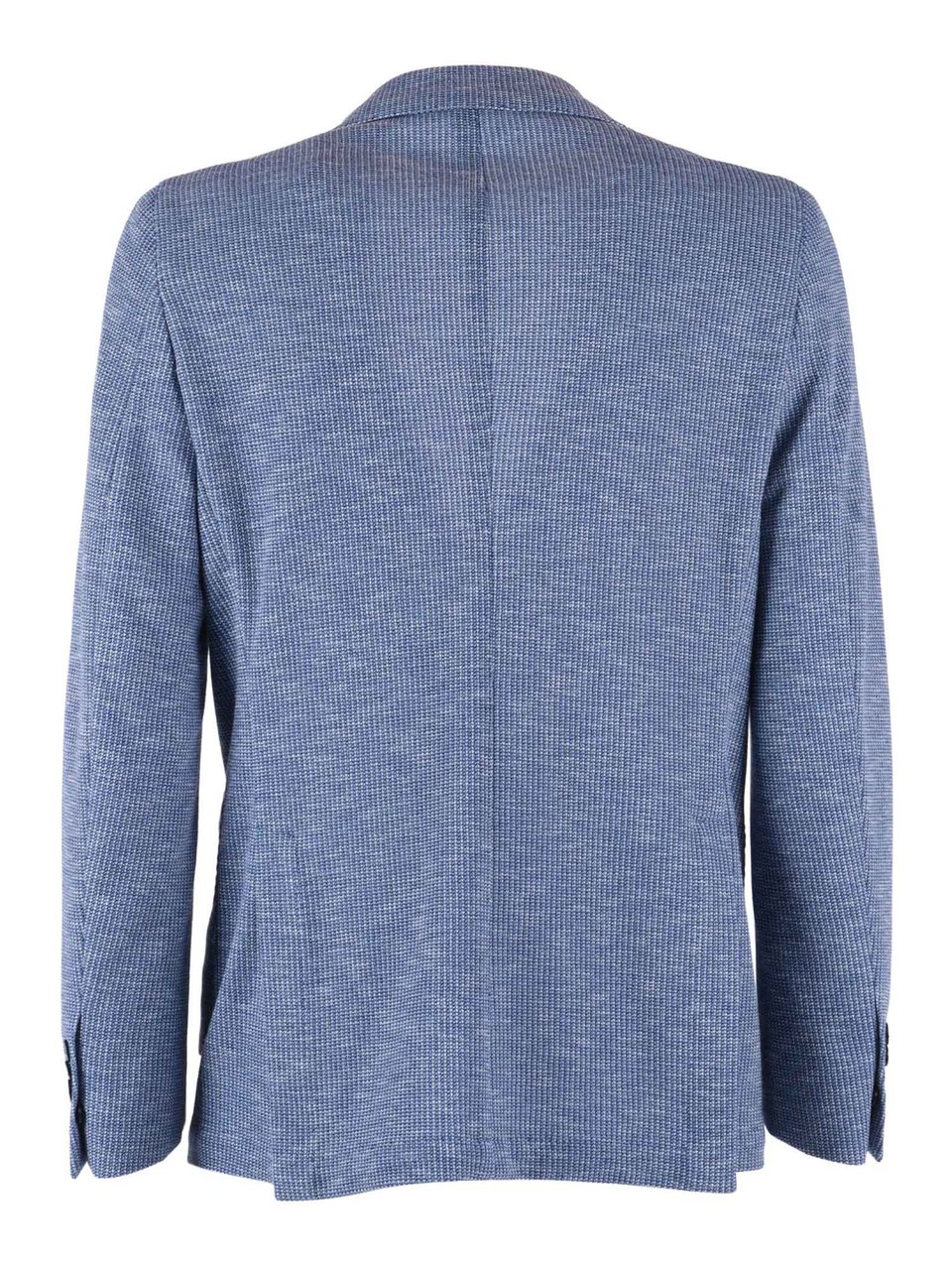 Breras Milano Textured Blue Notch Blazer Blauw