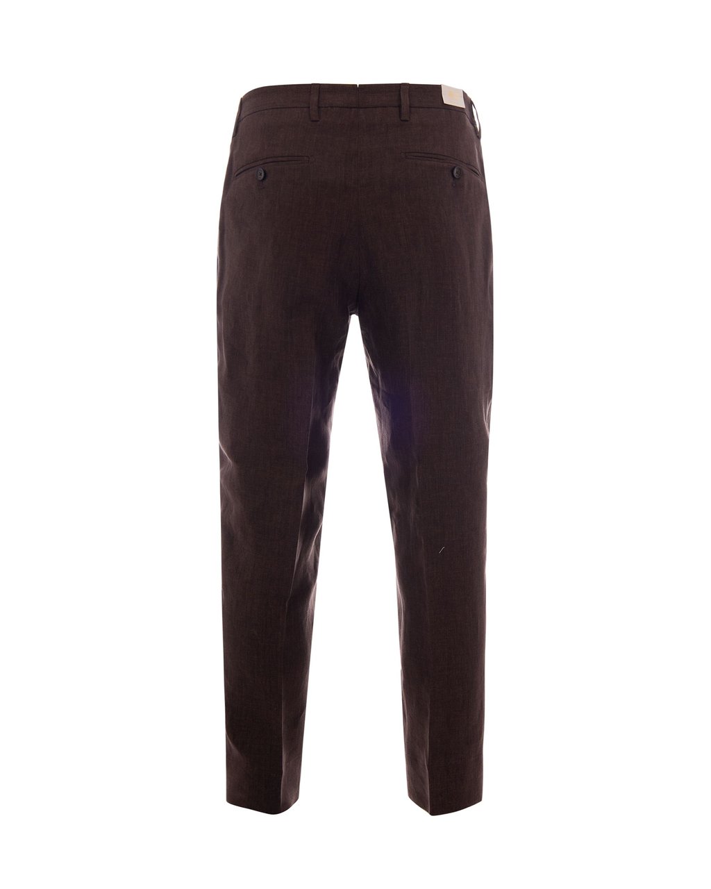 Briglia Pantalone Portobello Brown Trousers with Pleats and Central Crease Zwart