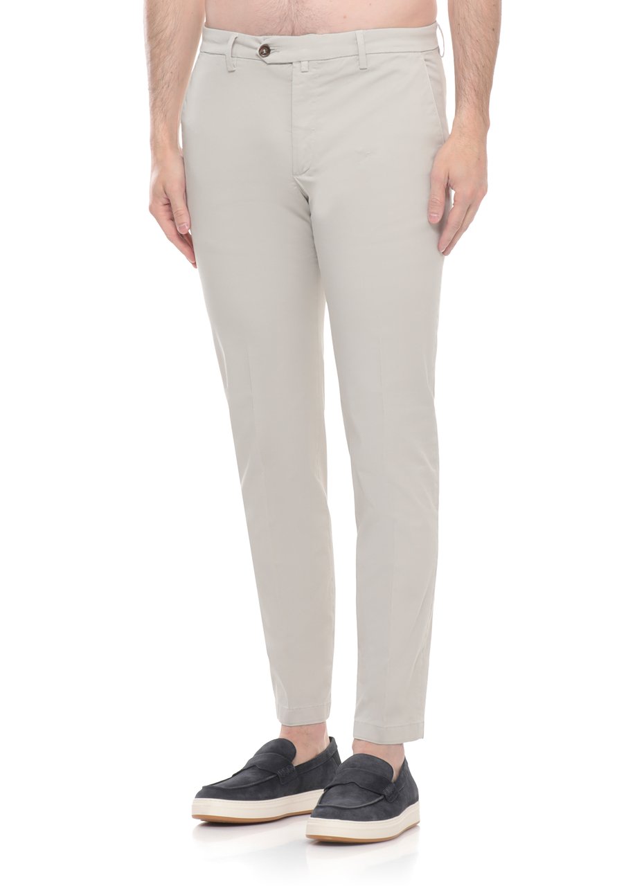 Briglia Beige Bg04 Cotton Straight-Leg Pants Wit