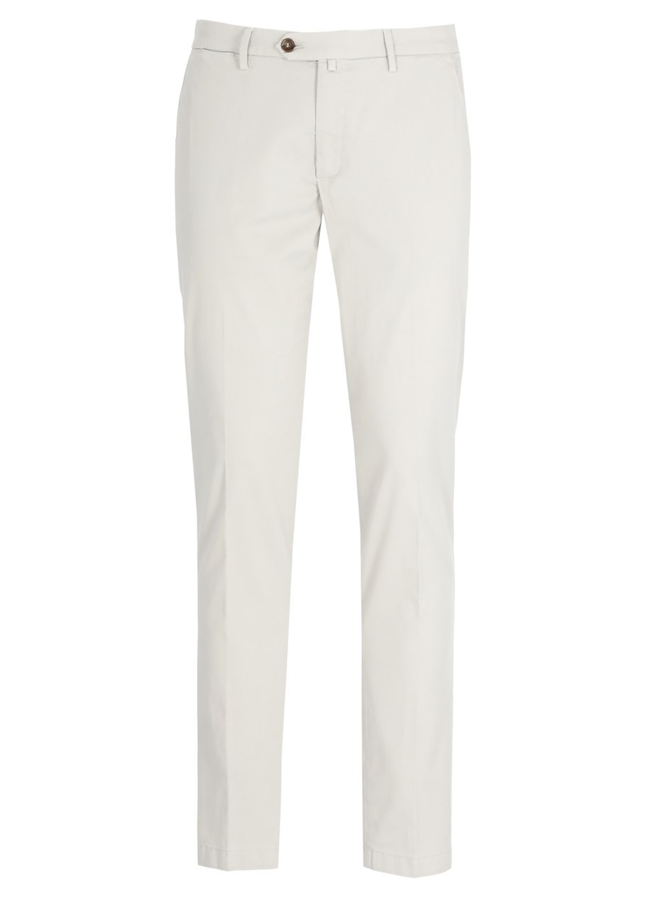 Briglia Beige Bg04 Cotton Straight-Leg Pants Wit