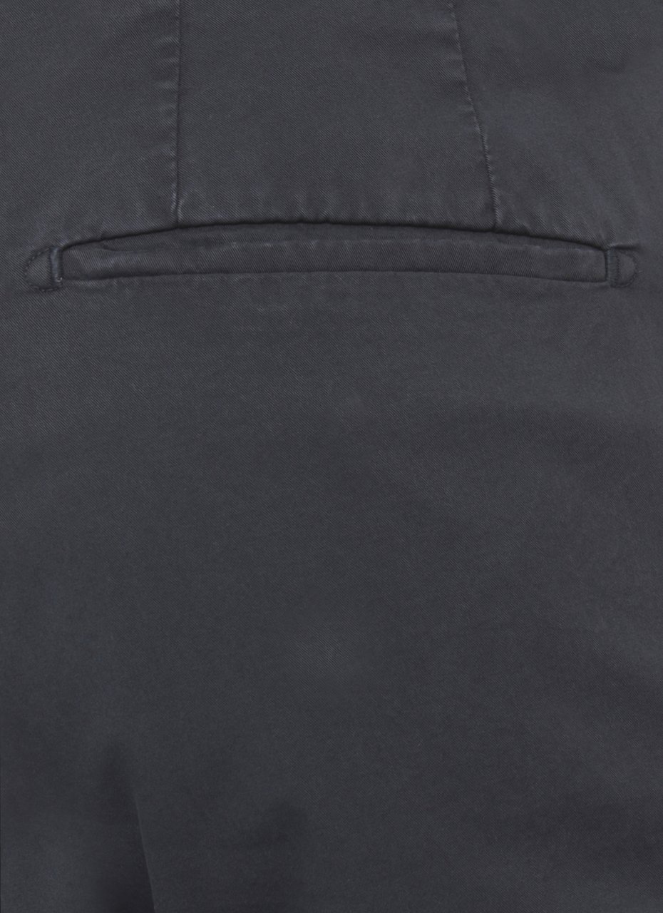 Briglia Blue Bg04 Cotton Straight-Leg Pants Zwart