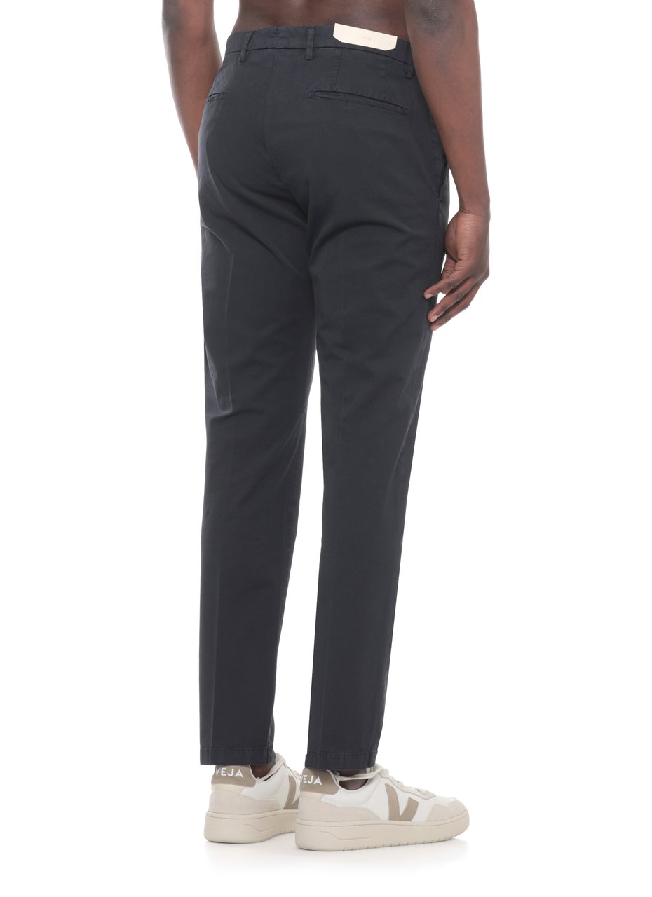 Briglia Blue Bg04 Cotton Straight-Leg Pants Zwart