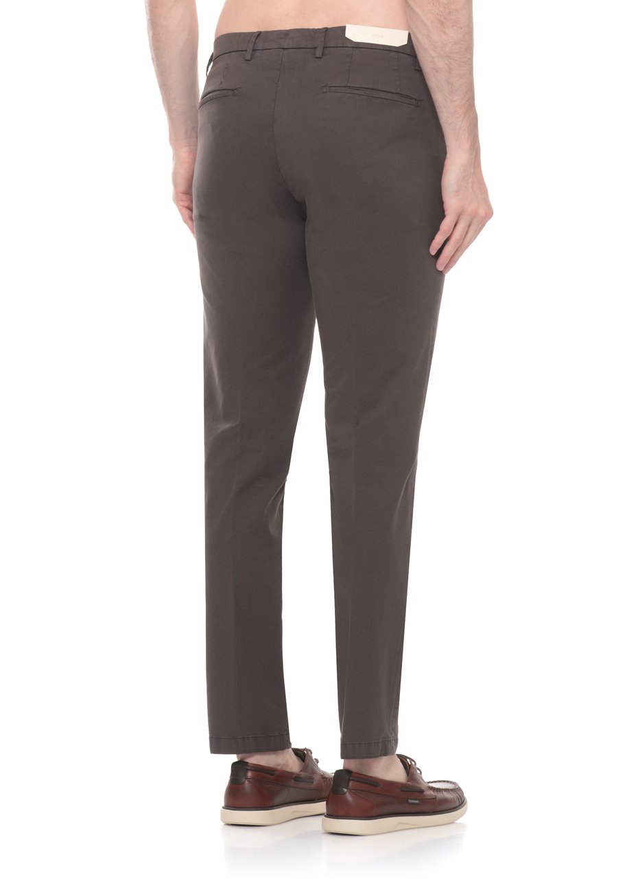 Briglia Brown Cotton Straight-Leg Pants Grijs