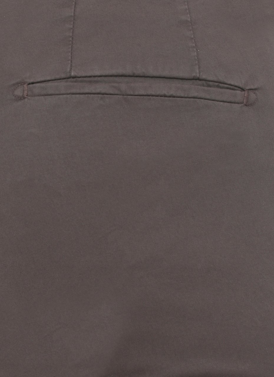Briglia Brown Cotton Straight-Leg Pants Grijs