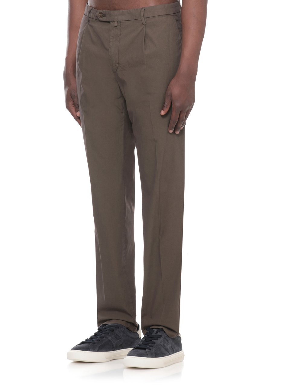 Briglia Brown Bg21 Flap Pockets Straight-Leg Pants Grijs