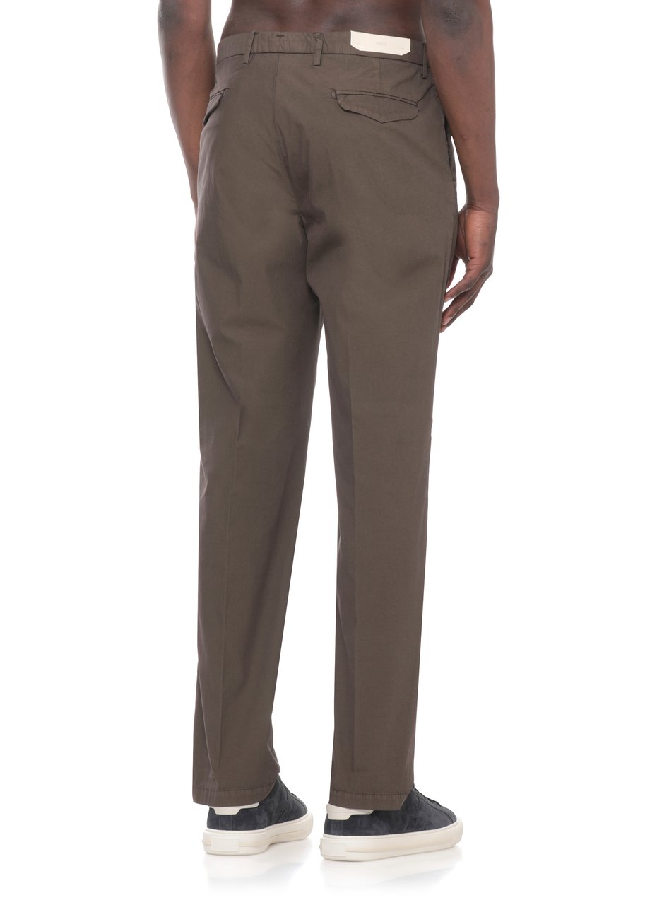 Briglia Brown Bg21 Flap Pockets Straight-Leg Pants Grijs