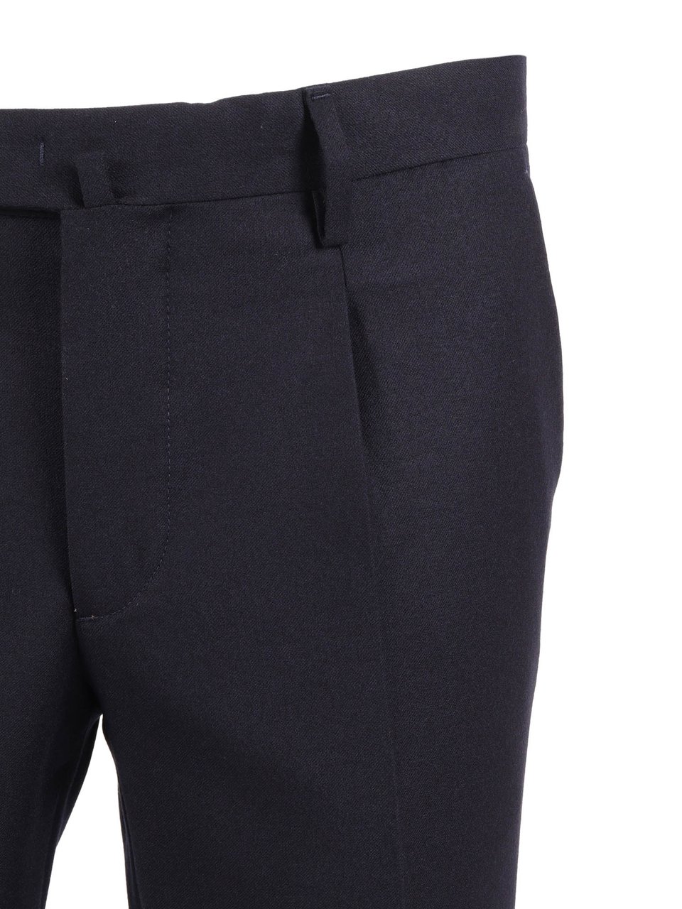 Briglia Slim Fit Tapered Cuffed Straight-Leg Pants Zwart