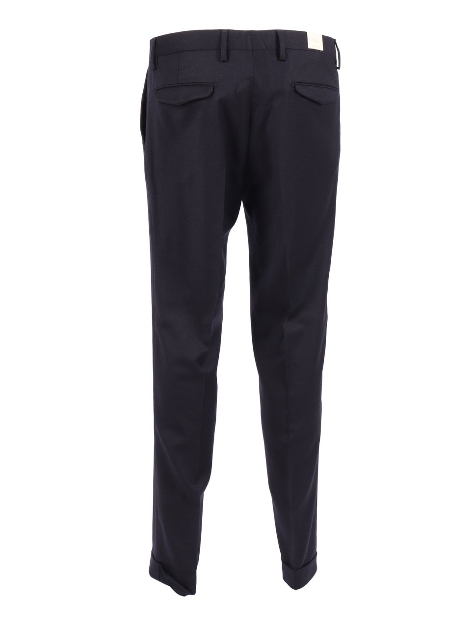 Briglia Slim Fit Tapered Cuffed Straight-Leg Pants Zwart