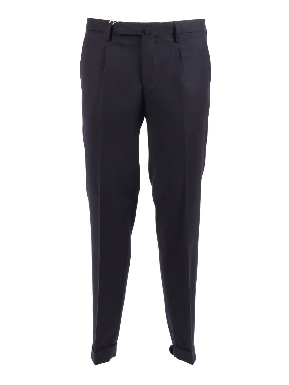 Briglia Slim Fit Tapered Cuffed Straight-Leg Pants Zwart