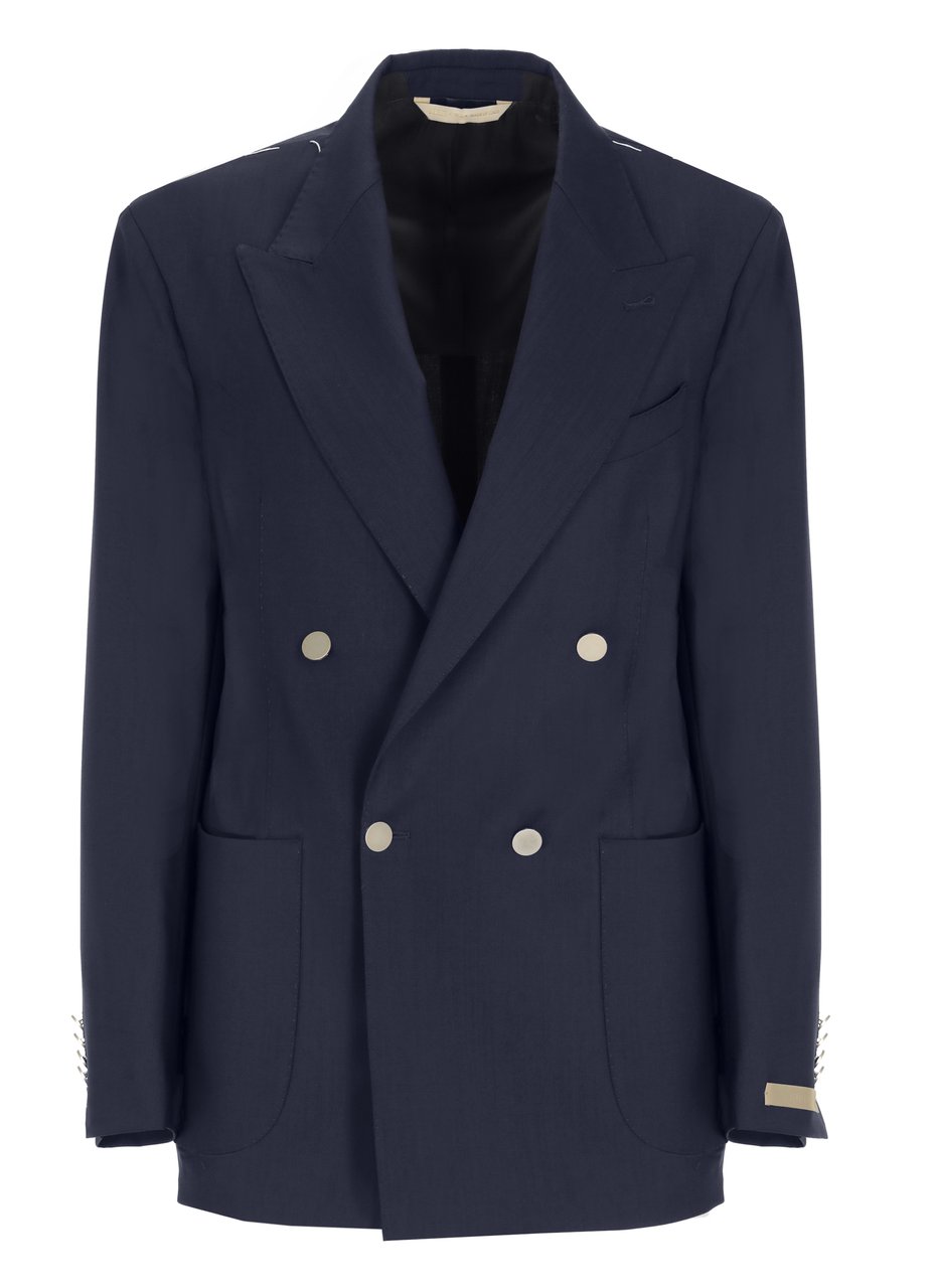 Briglia Blue Blanchette Double-Breasted Blazer Zwart
