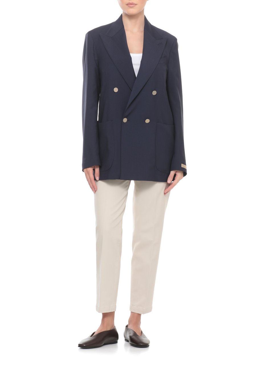 Briglia Blue Blanchette Double-Breasted Blazer Zwart