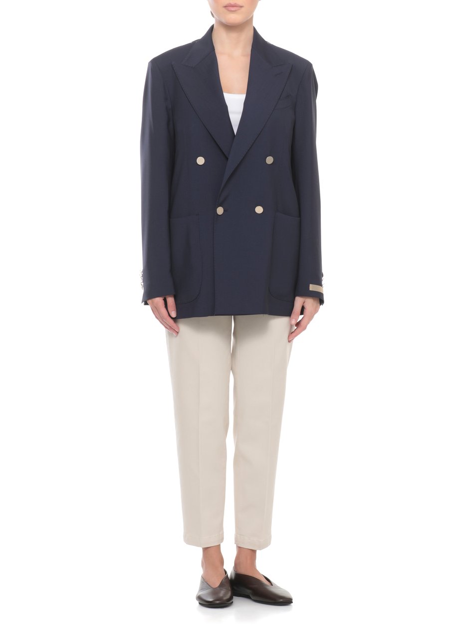 Briglia Blue Blanchette Double-Breasted Blazer Zwart