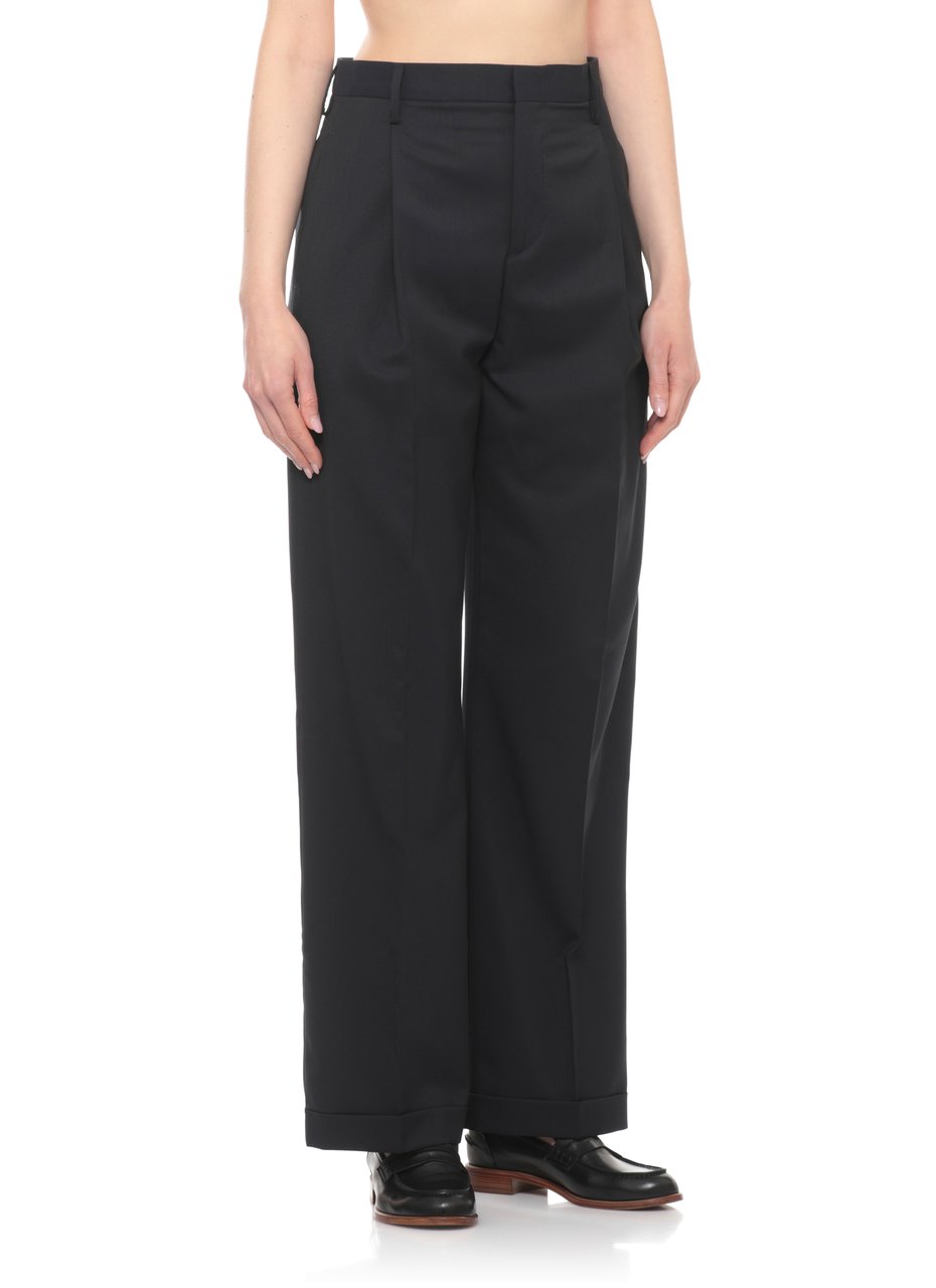 Briglia Blue Borgonuovo Wool-Blend Formal Pants Zwart