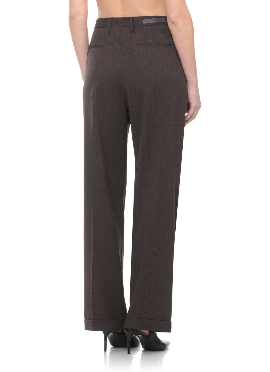 Briglia Brown Borgonuovo Wool-Blend Pants Grijs