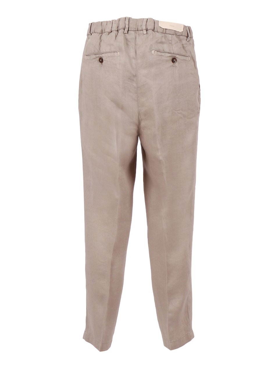 Briglia Linen Tapered Drawstring Straight-Leg Pants Roze
