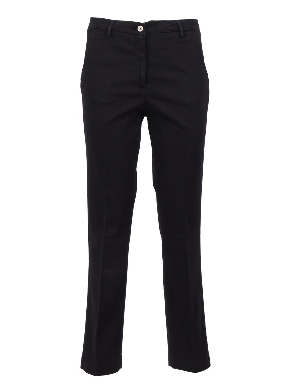 Briglia Tailored Black Smooth Straight-Leg Pants Zwart