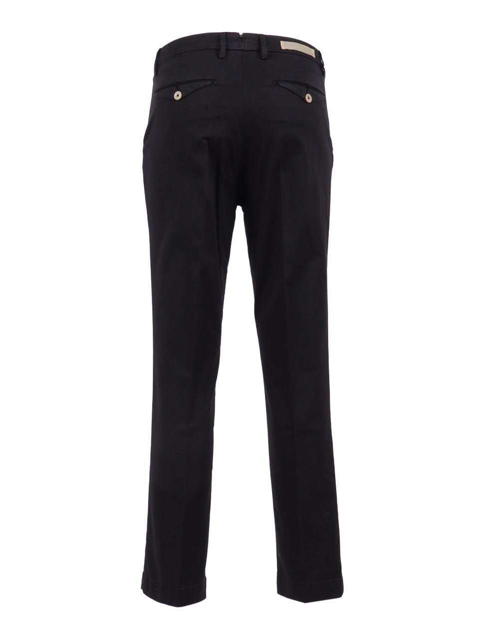 Briglia Tailored Black Smooth Straight-Leg Pants Zwart