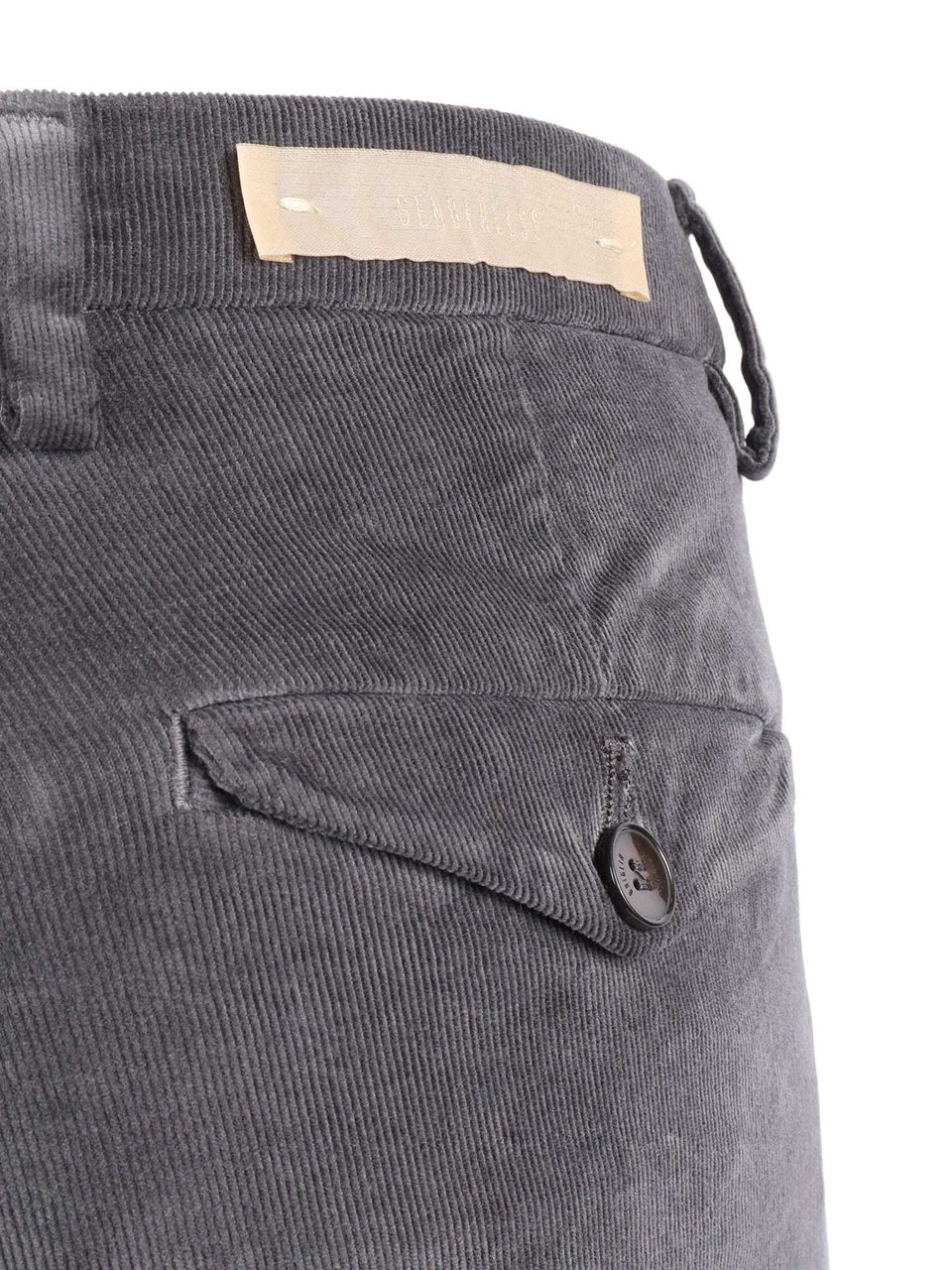Briglia Straight Leg Textured Corduroy Straight-Leg Pants Grijs
