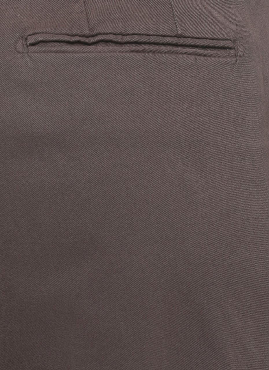Briglia Brown Jeangw Cotton-Blend Straight-Leg Pants Grijs