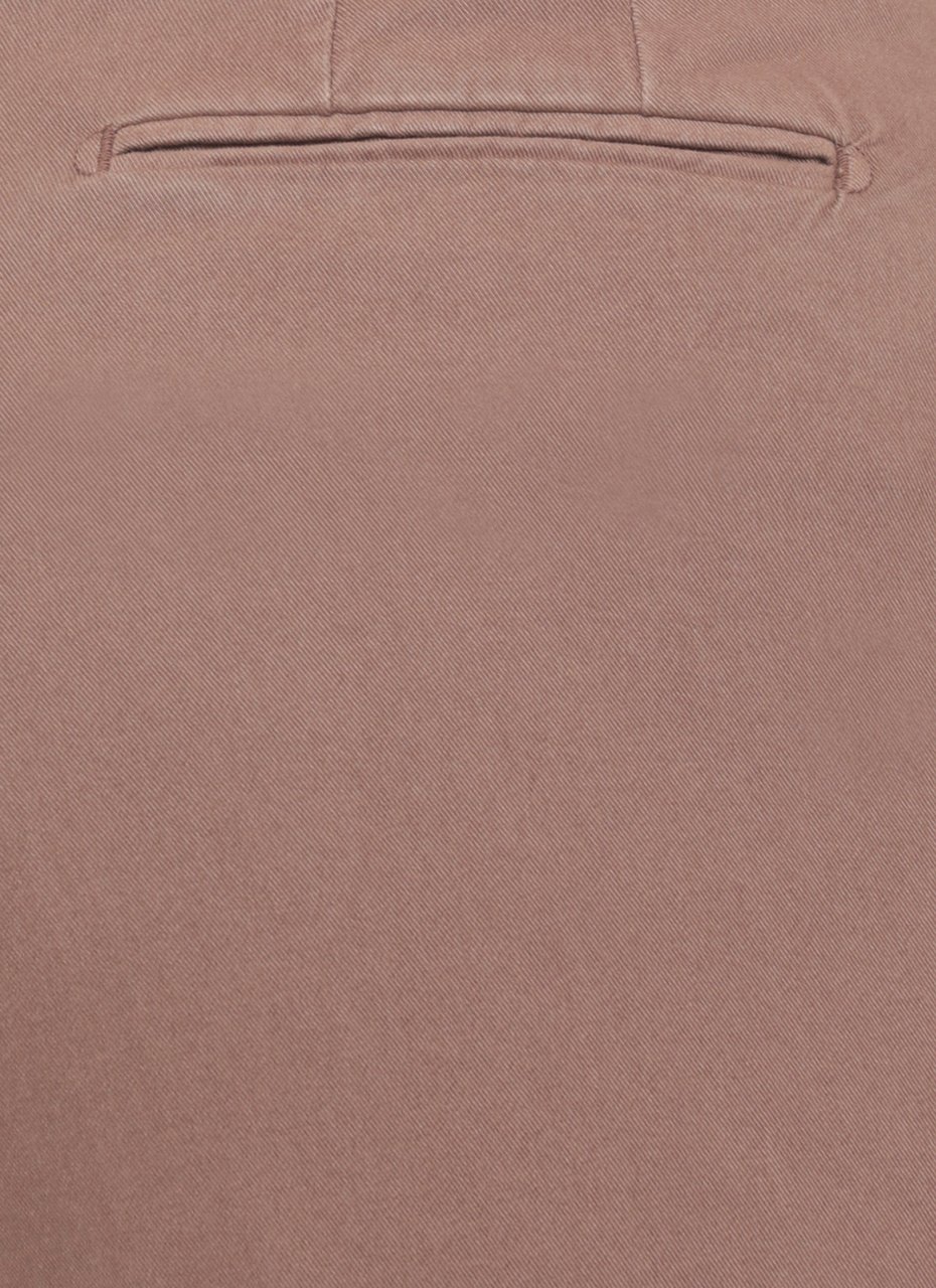 Briglia Brown Jeangw Cotton-Blend Straight-Leg Pants Roze