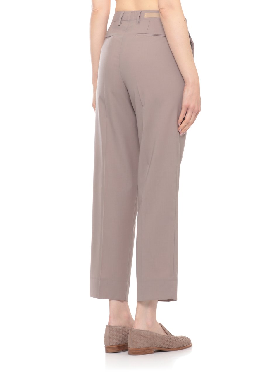 Briglia Beige Jean Wool-Blend Pants Grijs