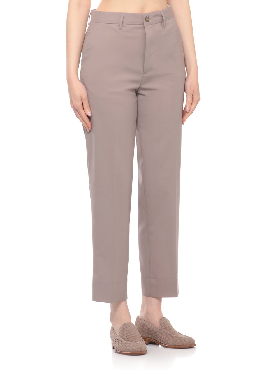 Briglia Beige Jean Wool-Blend Pants Grijs